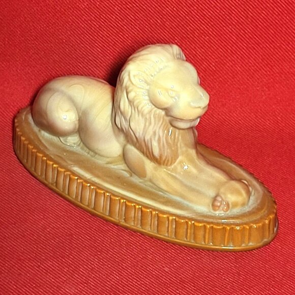 Vogelsong Slag Glass Oscar The Lion Figurine Paperweight - Picture 7 of 11